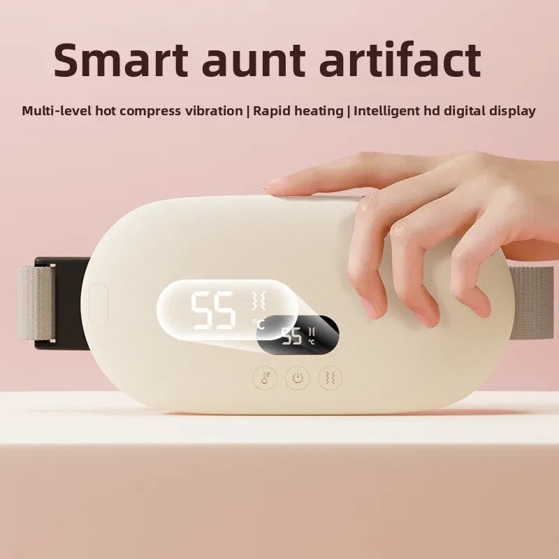 Cross-Border Digital Display Warm Palace Belt Menstrual Period Aunt Pain Stomachache Artifact Hot Compress Waist Massage Belt