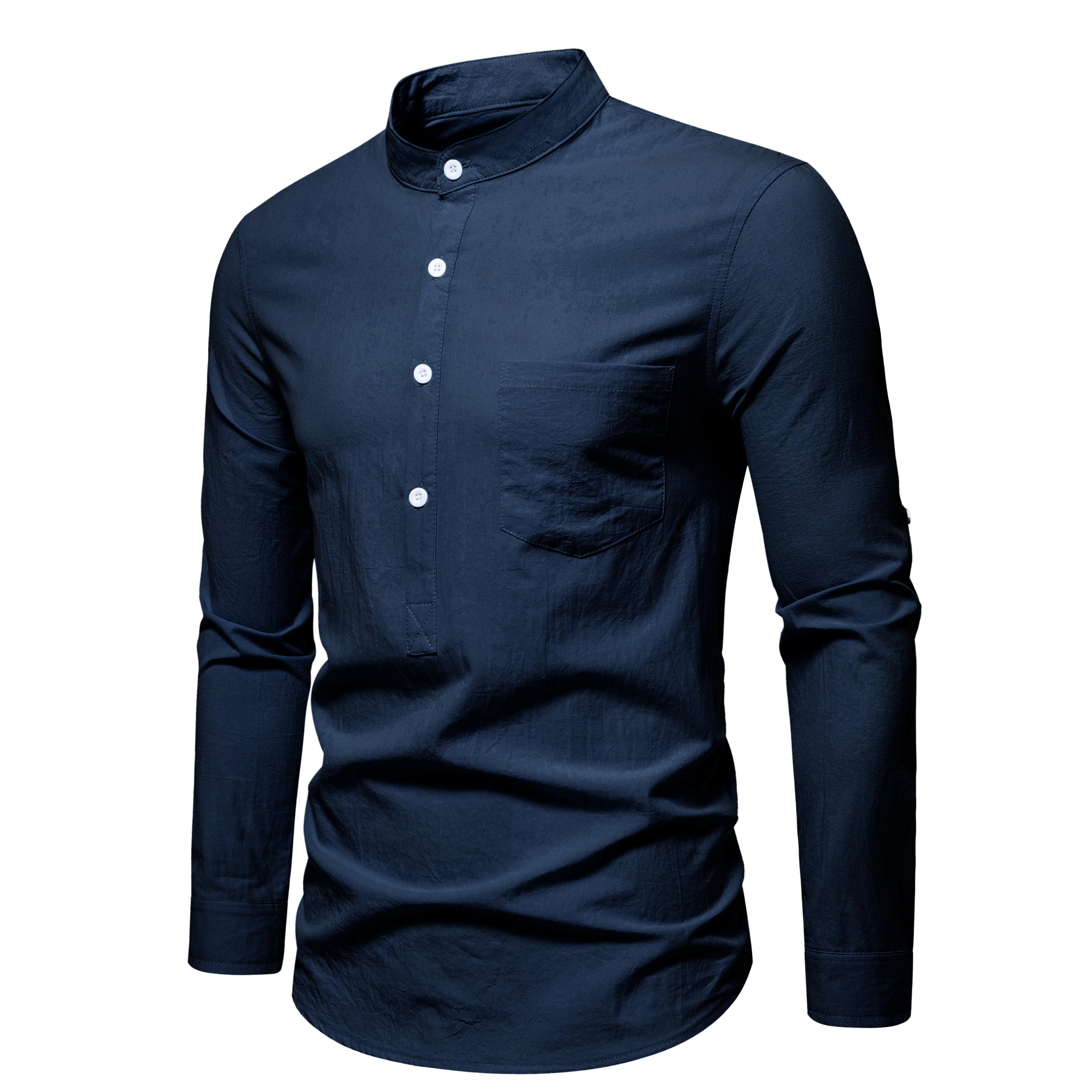 Men’s Everyday Cotton Shirt – Adjustable Sleeves Casual Wear
