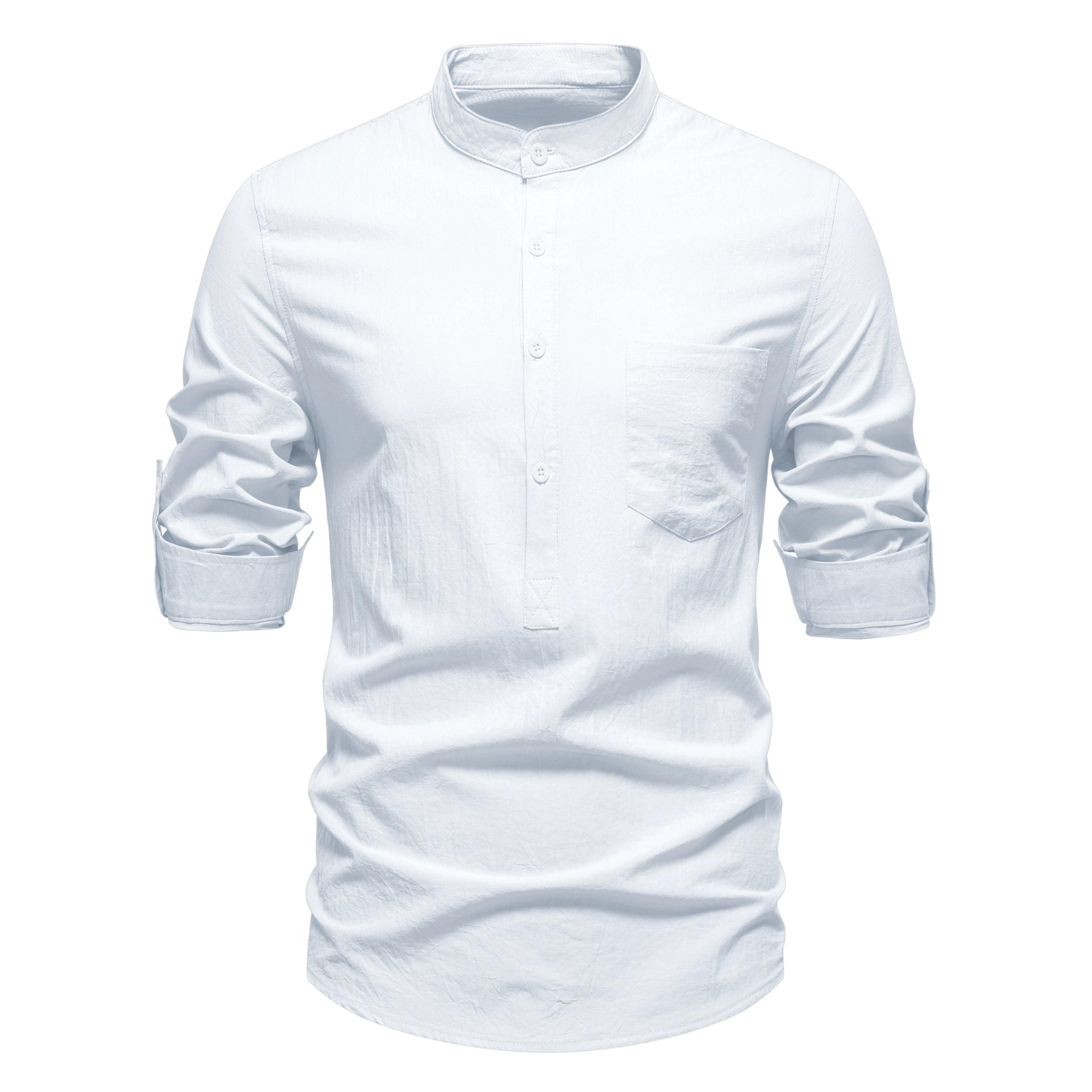 Men’s Everyday Cotton Shirt – Adjustable Sleeves Casual Wear