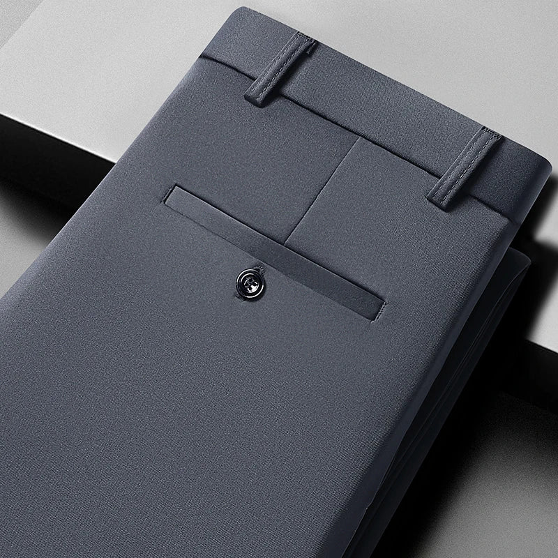 Silky Summer Men’s Pants – Stretch, Cool & No-Iron Casual Trousers