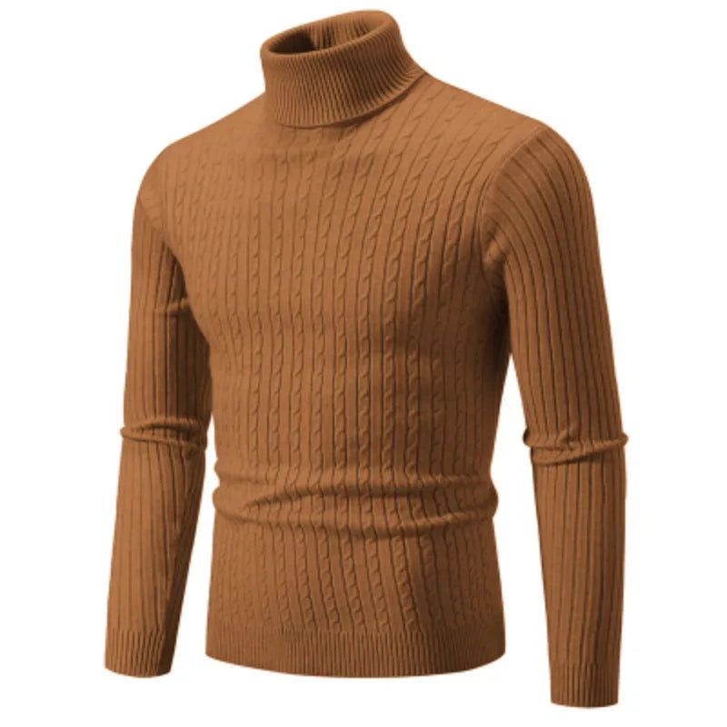 Luxury Men’s Turtleneck Pullover – Warm Winter Casual Knit Top