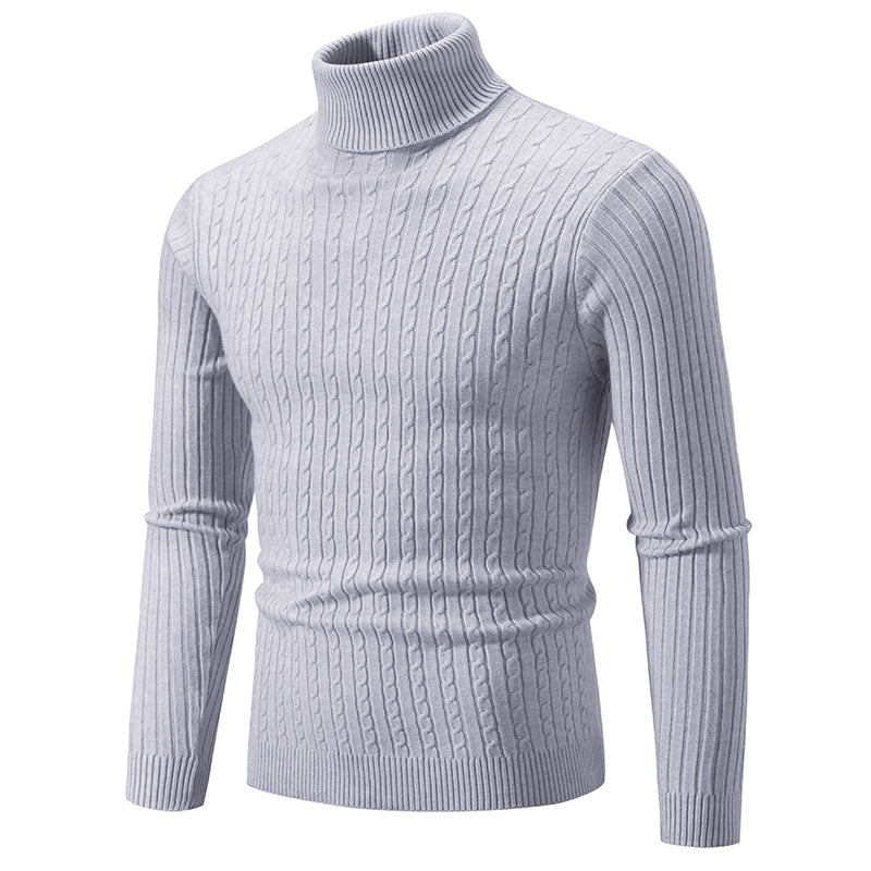 Luxury Men’s Turtleneck Pullover – Warm Winter Casual Knit Top