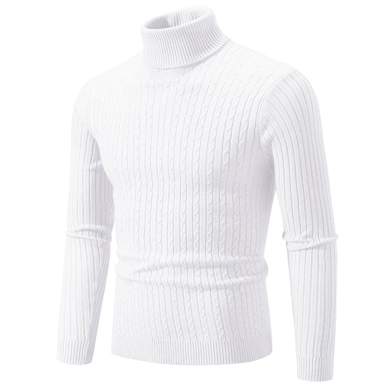 Luxury Men’s Turtleneck Pullover – Warm Winter Casual Knit Top