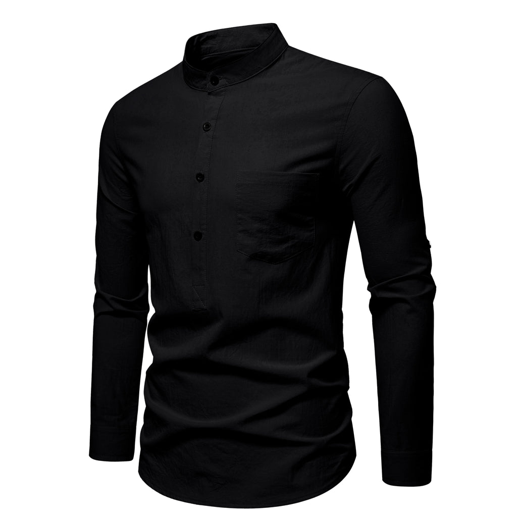 Men’s Everyday Cotton Shirt – Adjustable Sleeves Casual Wear