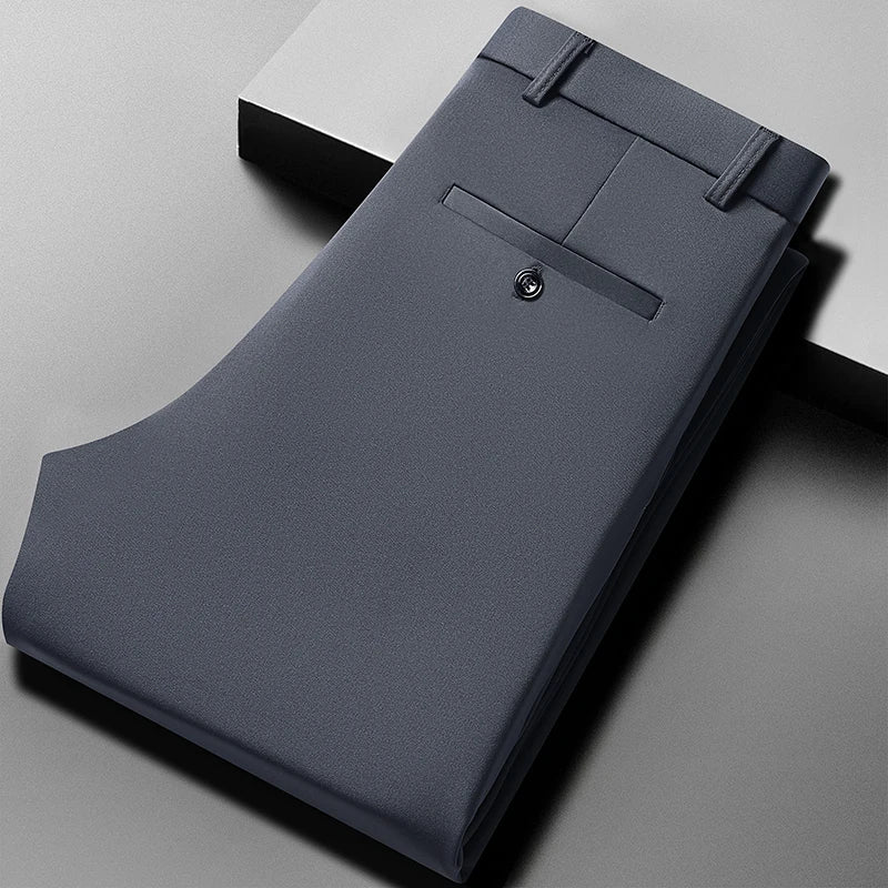 Silky Summer Men’s Pants – Stretch, Cool & No-Iron Casual Trousers