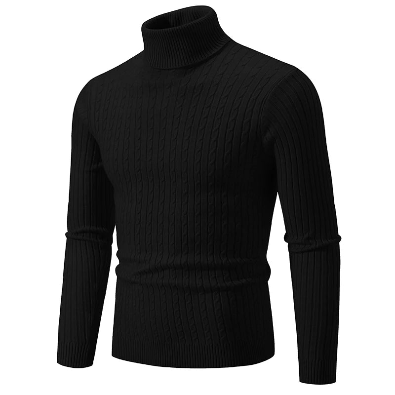 Luxury Men’s Turtleneck Pullover – Warm Winter Casual Knit Top