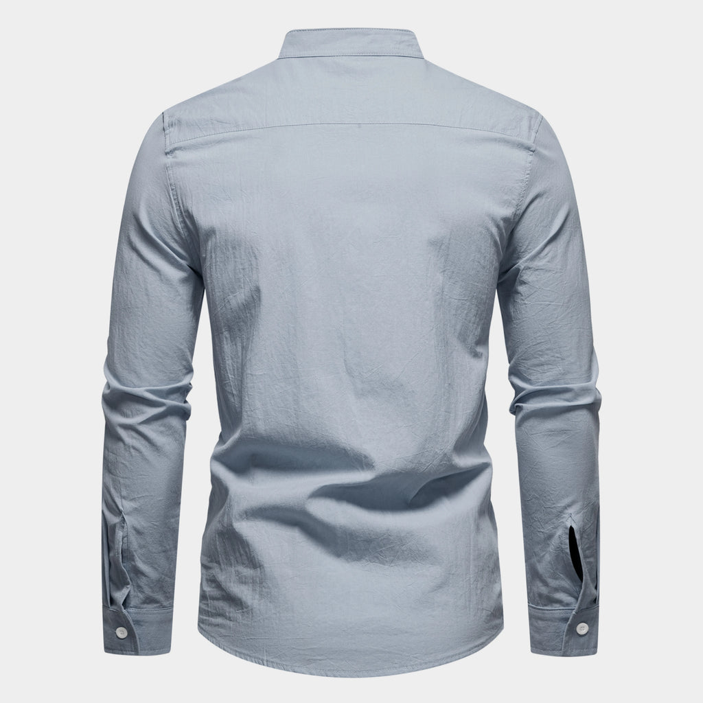 Men’s Everyday Cotton Shirt – Adjustable Sleeves Casual Wear