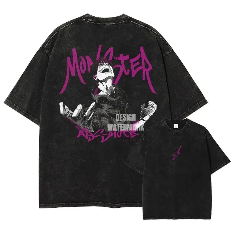 Retro Jujutsu Kaisen Anime Print Unisex Cotton T-Shirt – Casual, Loose & Street Style