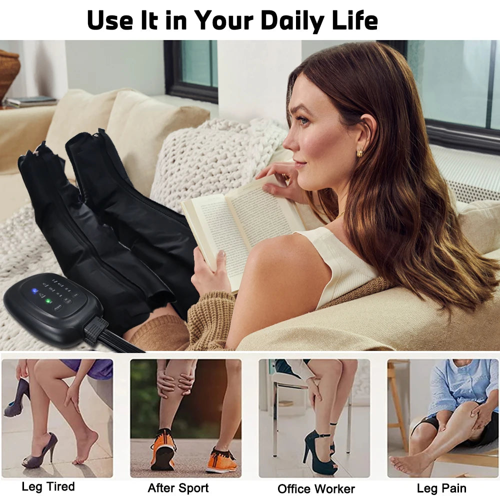 Foot & Calf Air Compression Massager – Muscle Relief & Recovery Therapy