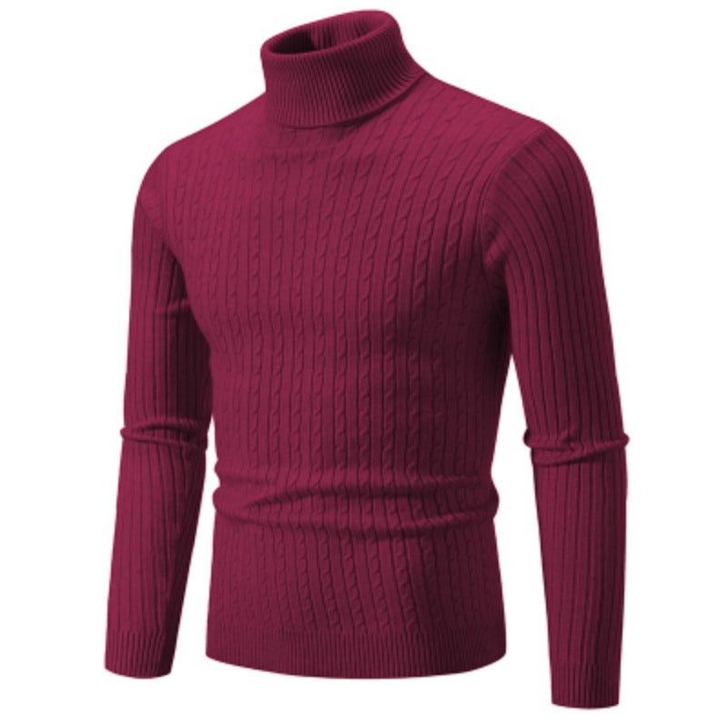 Luxury Men’s Turtleneck Pullover – Warm Winter Casual Knit Top