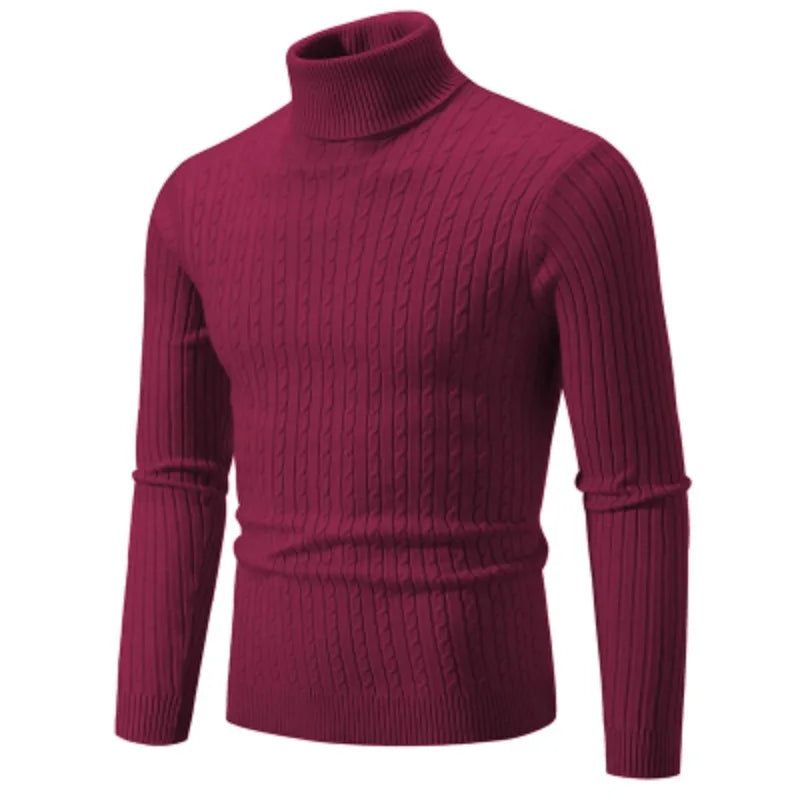 Luxury Men’s Turtleneck Pullover – Warm Winter Casual Knit Top