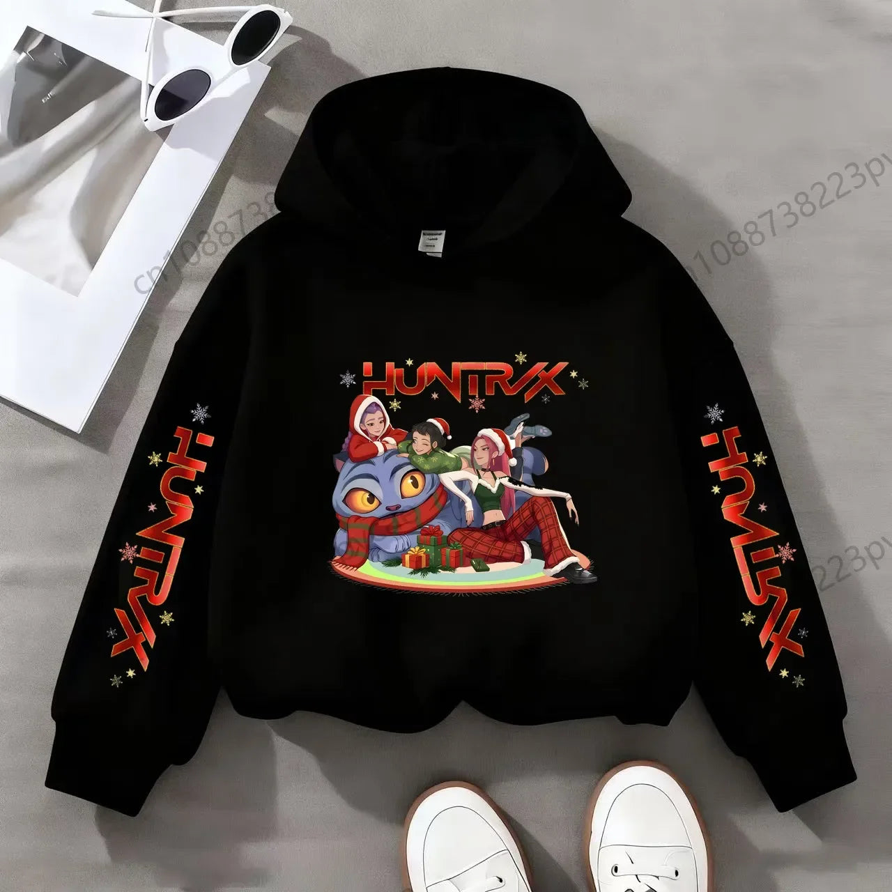 Huntrix Devil Hunter Tiger Kids Hooded Sweatshirt – Warm, Casual & Outdoor-Ready