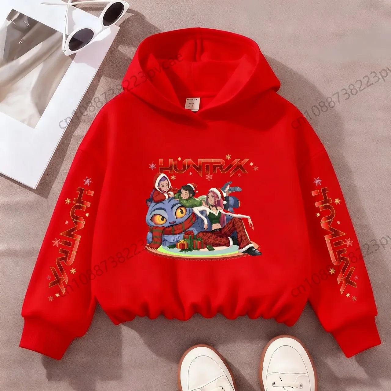 Huntrix Devil Hunter Tiger Kids Hooded Sweatshirt – Warm, Casual & Outdoor-Ready