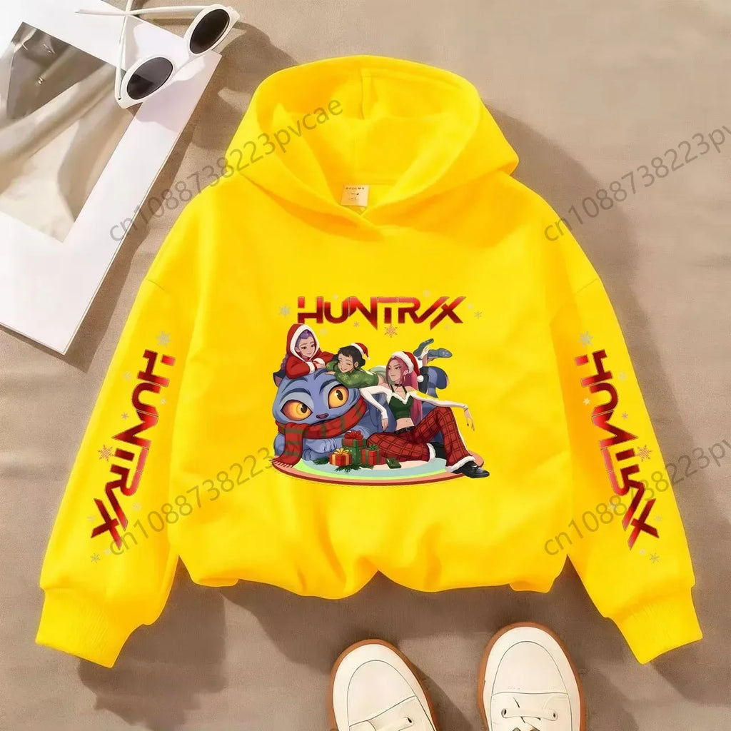 Huntrix Devil Hunter Tiger Kids Hooded Sweatshirt – Warm, Casual & Outdoor-Ready