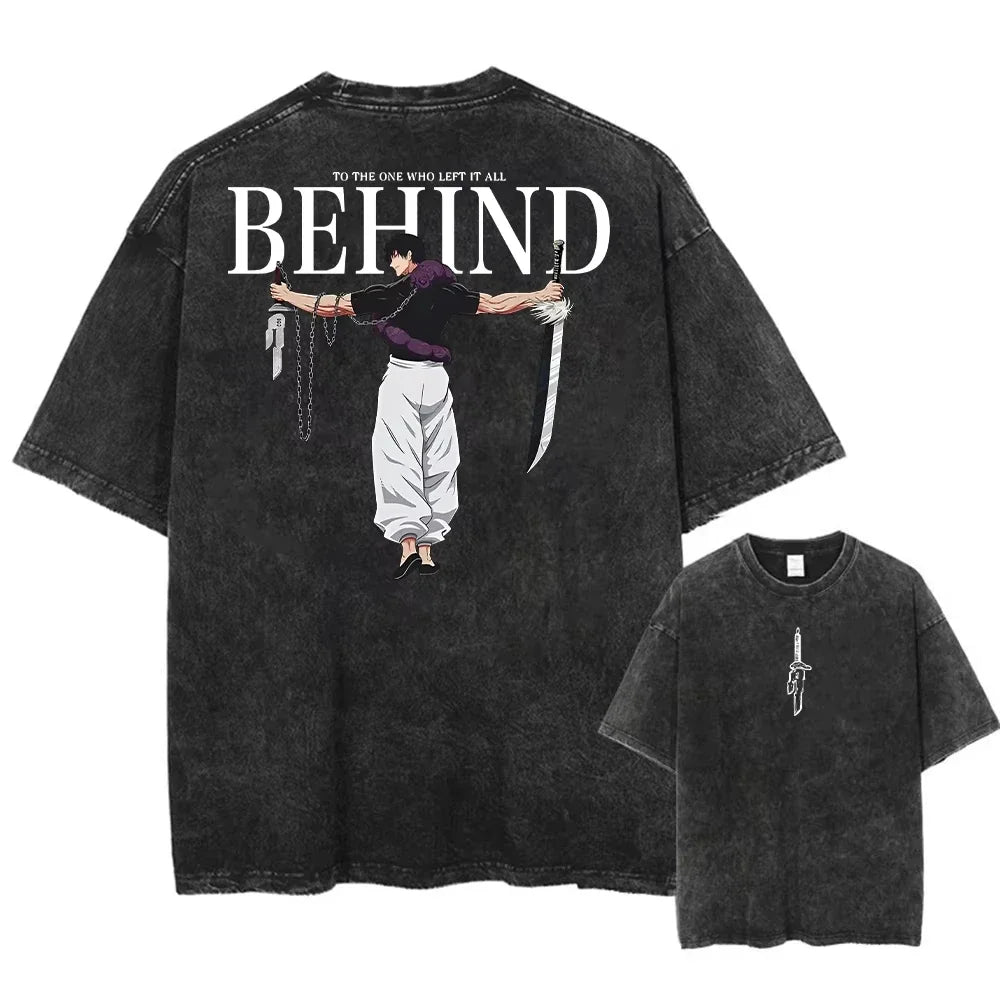 Retro Japanese Anime Print Unisex Cotton T-Shirt – Casual, Loose & Street Style