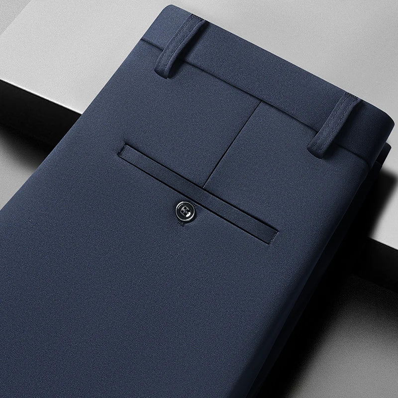 Silky Summer Men’s Pants – Stretch, Cool & No-Iron Casual Trousers