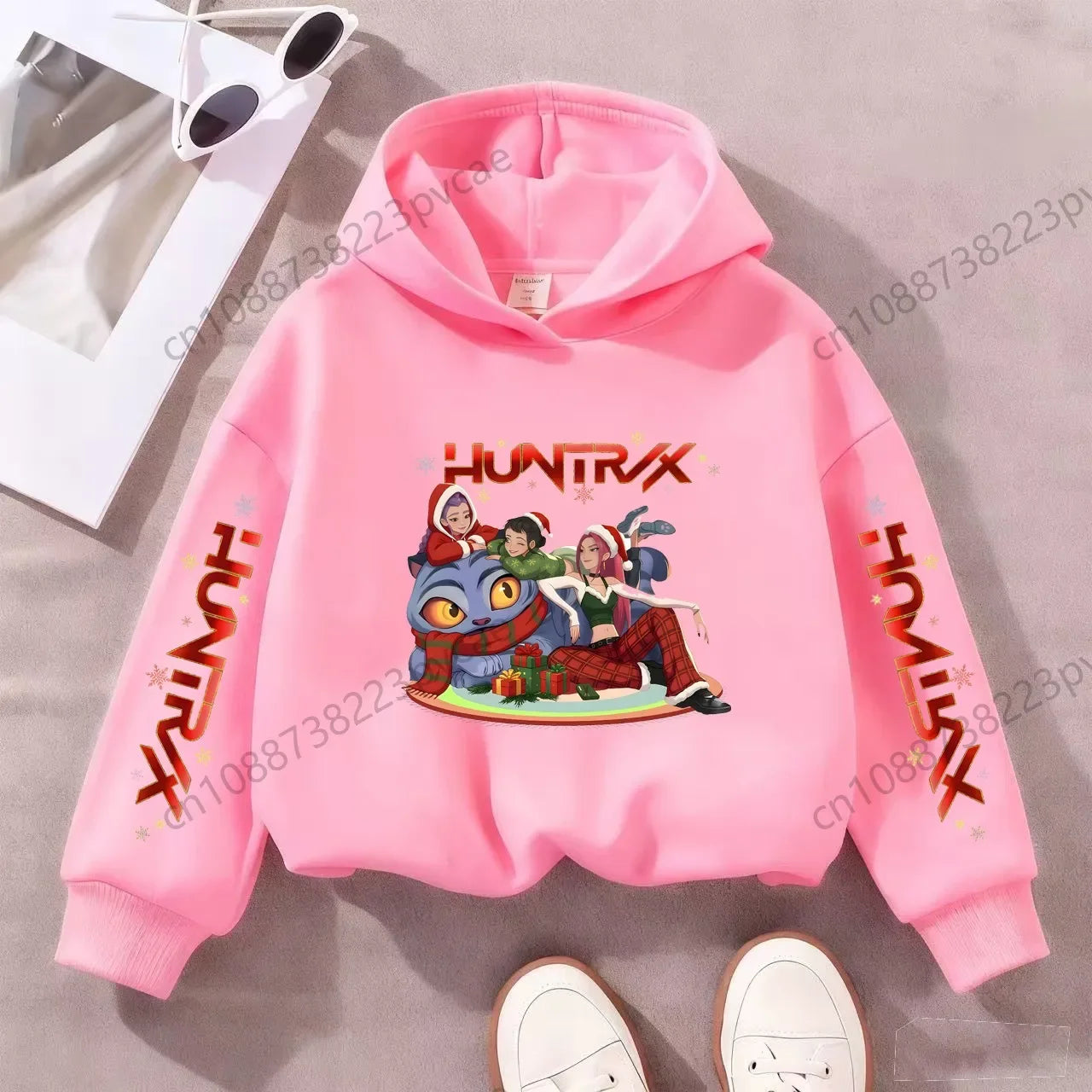 Huntrix Devil Hunter Tiger Kids Hooded Sweatshirt – Warm, Casual & Outdoor-Ready