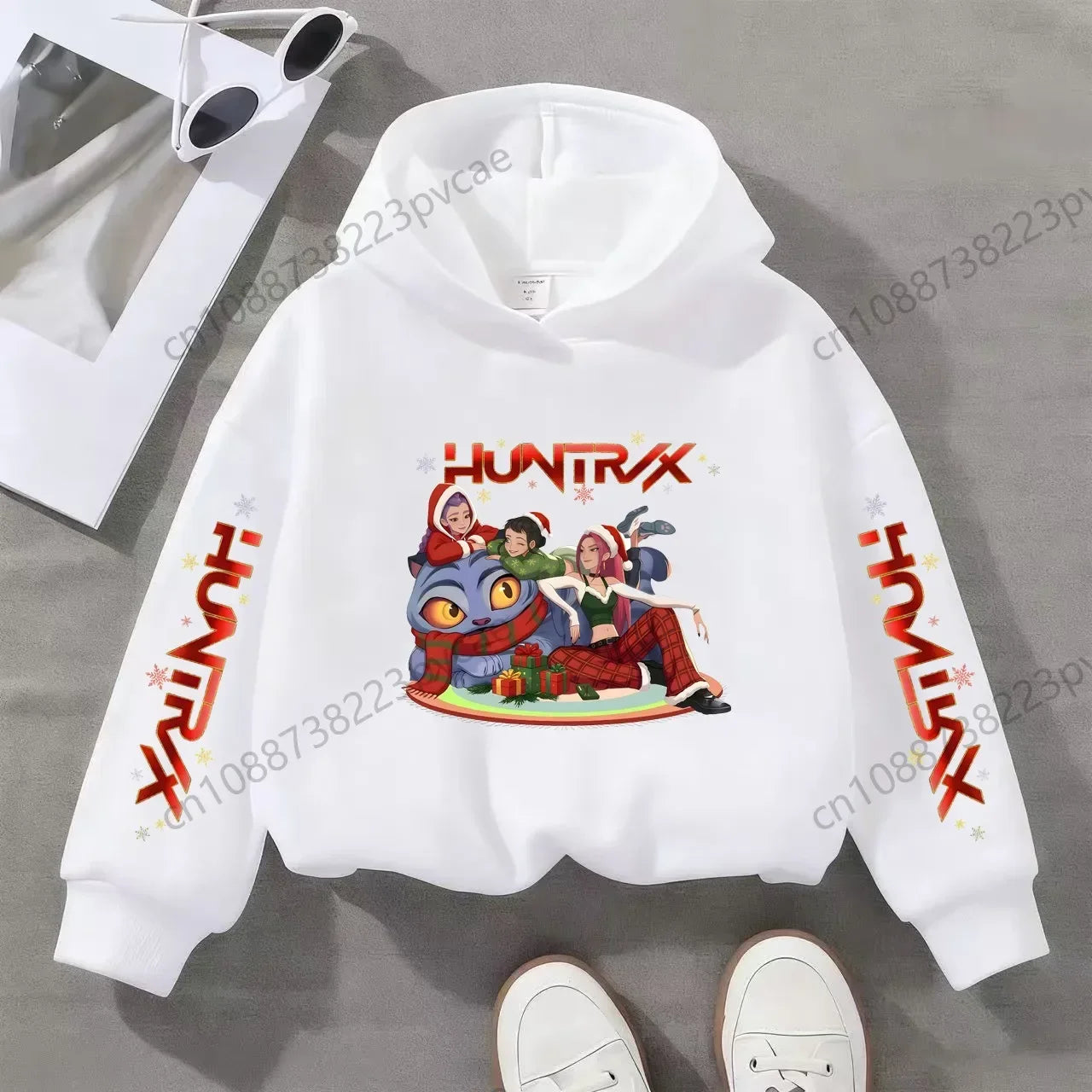 Huntrix Devil Hunter Tiger Kids Hooded Sweatshirt – Warm, Casual & Outdoor-Ready