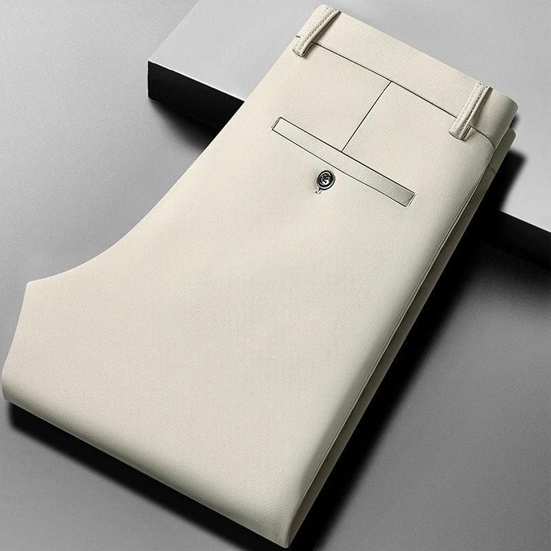 Silky Summer Men’s Pants – Stretch, Cool & No-Iron Casual Trousers