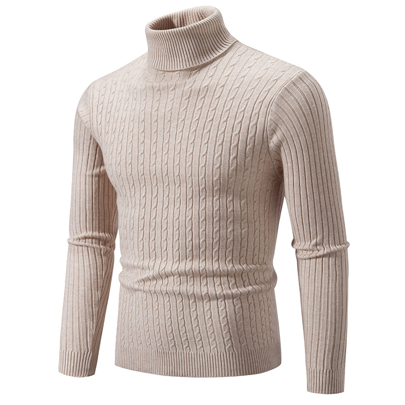 Luxury Men’s Turtleneck Pullover – Warm Winter Casual Knit Top