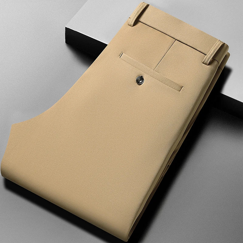 Silky Summer Men’s Pants – Stretch, Cool & No-Iron Casual Trousers