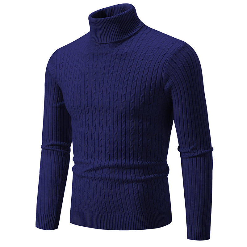 Luxury Men’s Turtleneck Pullover – Warm Winter Casual Knit Top
