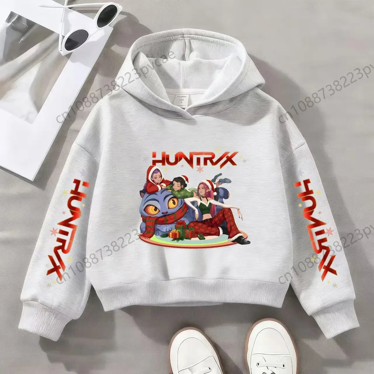 Huntrix Devil Hunter Tiger Kids Hooded Sweatshirt – Warm, Casual & Outdoor-Ready