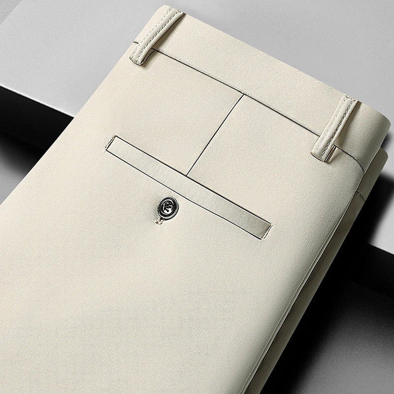 Silky Summer Men’s Pants – Stretch, Cool & No-Iron Casual Trousers