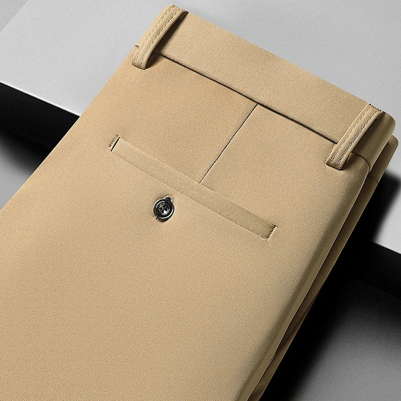 Silky Summer Men’s Pants – Stretch, Cool & No-Iron Casual Trousers