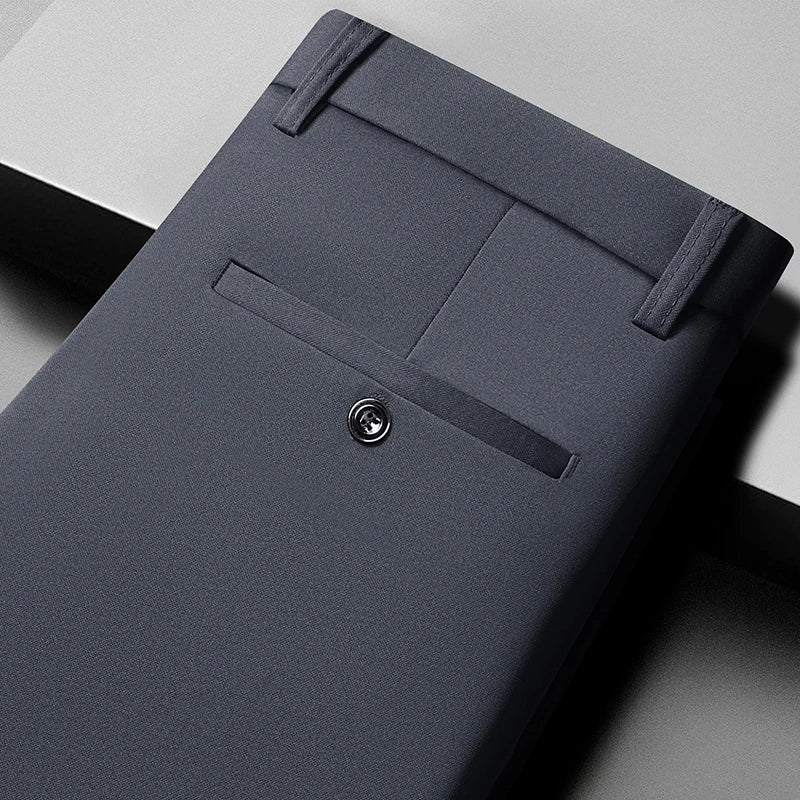 Silky Summer Men’s Pants – Stretch, Cool & No-Iron Casual Trousers