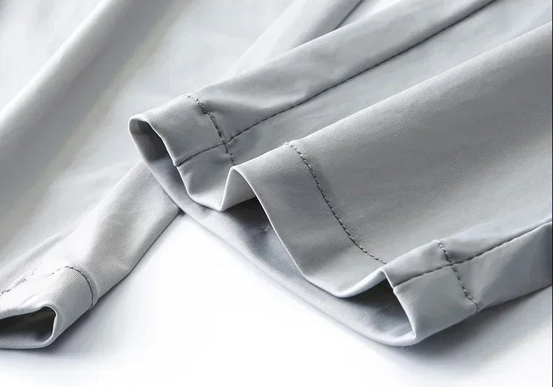 Luxury Korean Style Men’s Pants – Soft Ice Silk Straight Cut